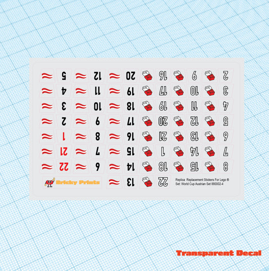 Replica Replacement sticker set: World Cup Austrian Starter Set 880002-4