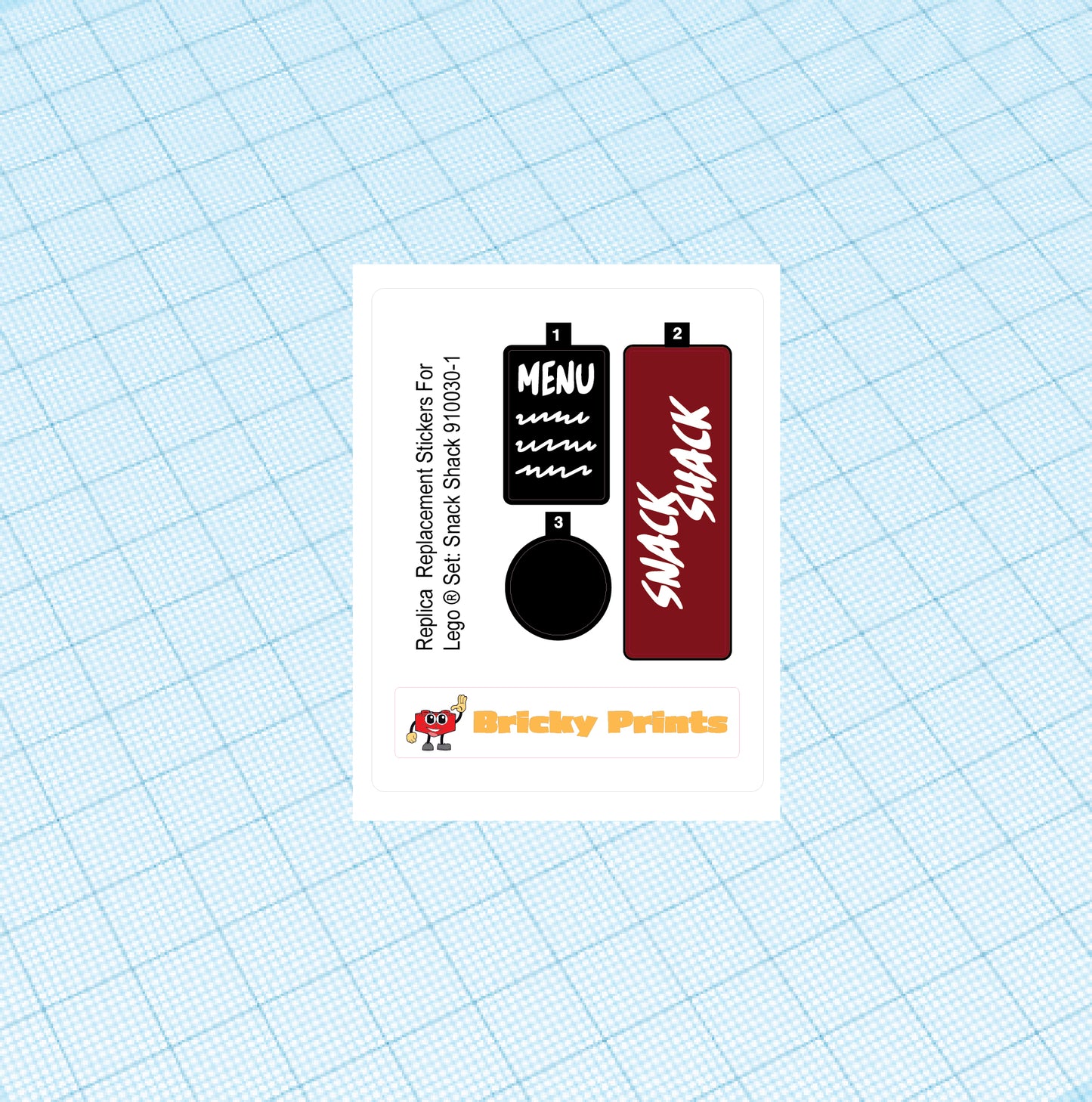 Replica Replacement sticker Set: Snack Shack 910030