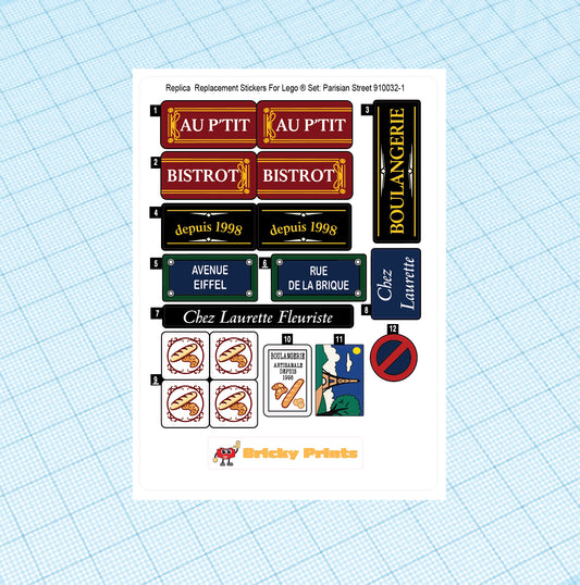 Replica Replacement sticker Set: Parisian Street 910032