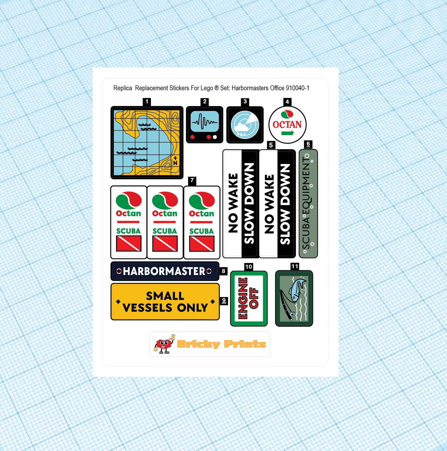 Replica Replacement sticker Set: Harbormasters Office 910040