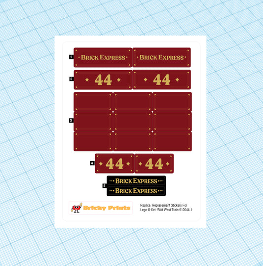 Replica Replacement sticker Set: Wild West Train 910044