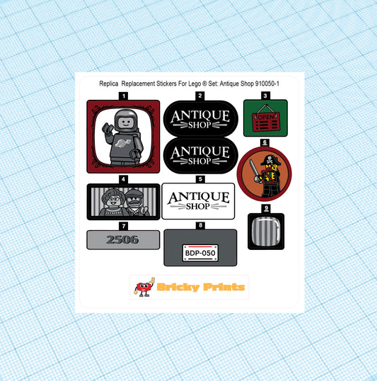 Replica Replacement sticker Set: Antique Shop 910050