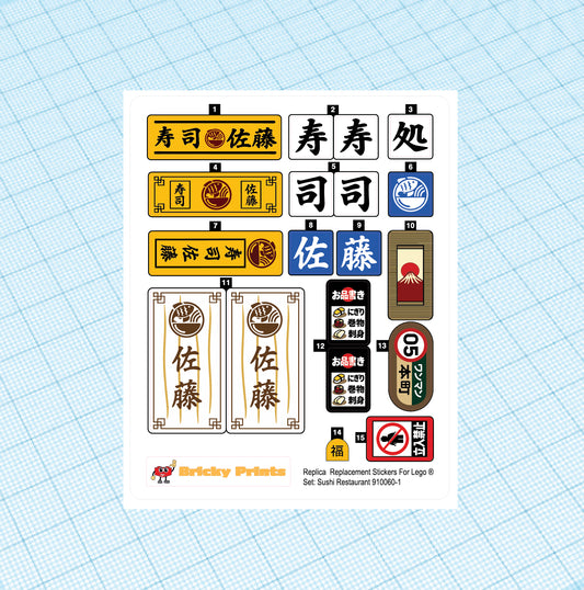 Replica Replacement sticker Set: Sushi Restaurant 910060