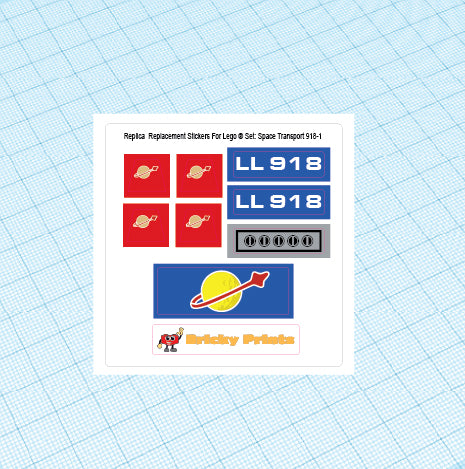 Replica Replacement sticker set: Classic Space Transport 918
