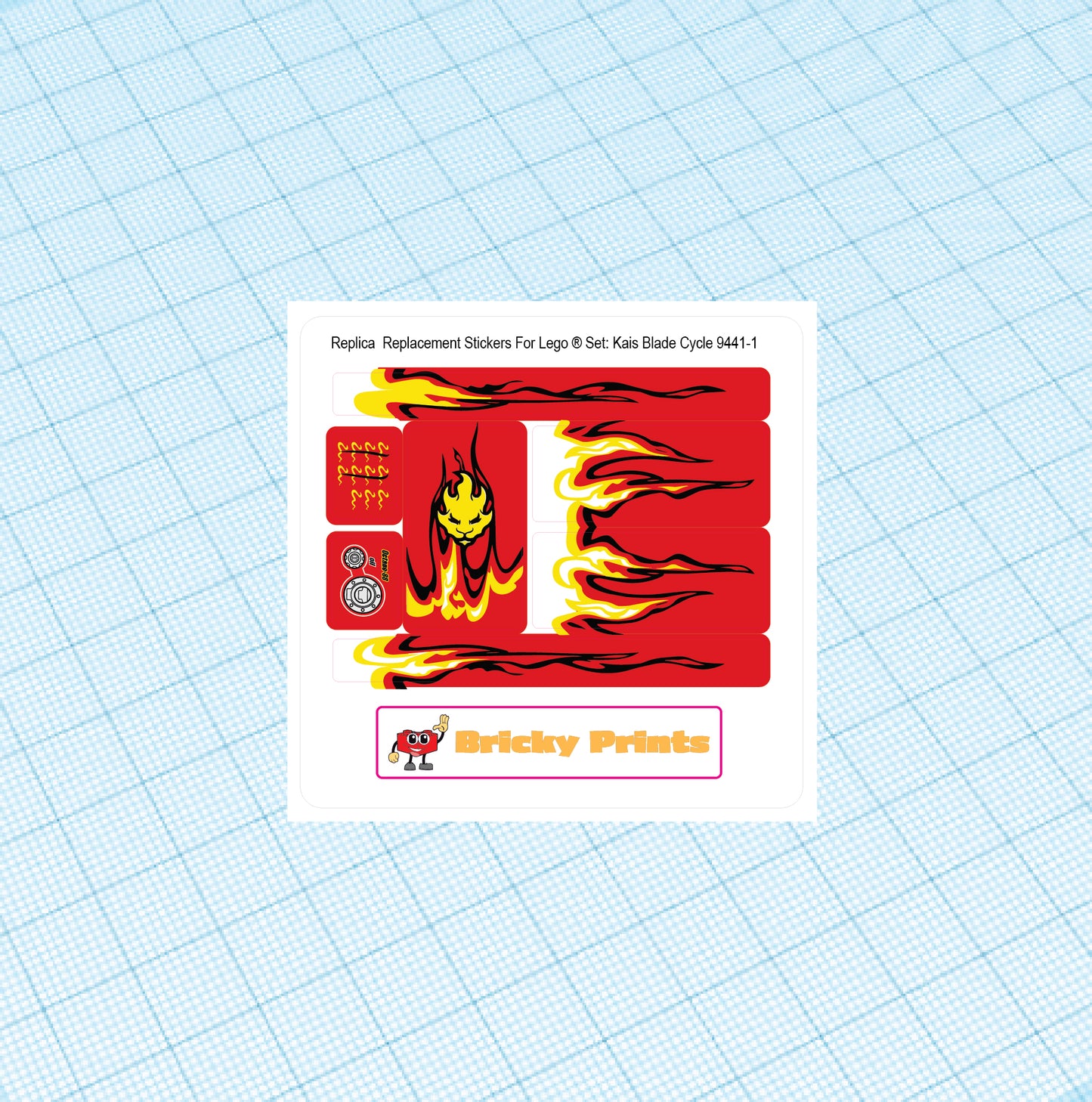 Replica Replacement sticker set: Kai's Blade Cycle 9441