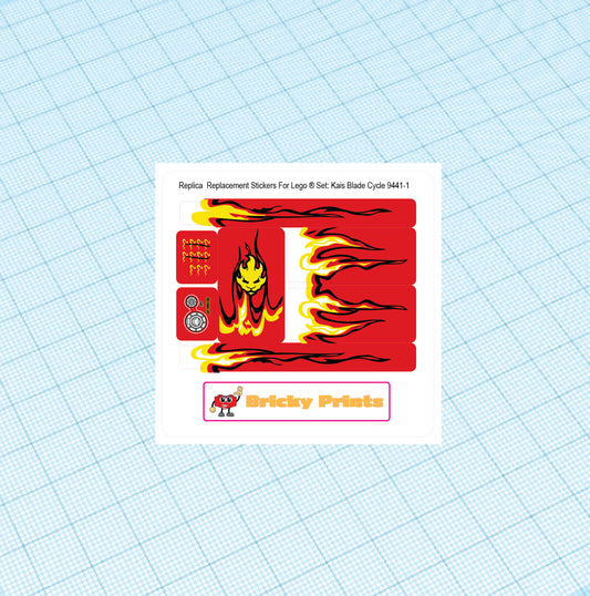 Replica Replacement sticker set: Kai's Blade Cycle 9441