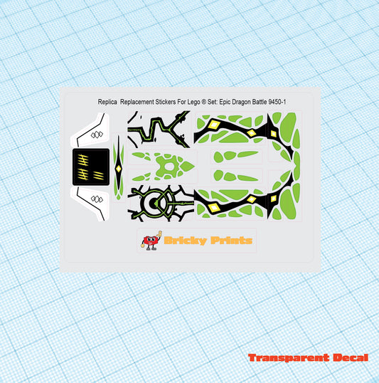 Replica Replacement sticker set: Epic Dragon Battle 9450