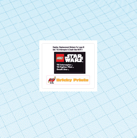 Replica Replacement sticker Set: TIE Interceptor & Death Star 9676