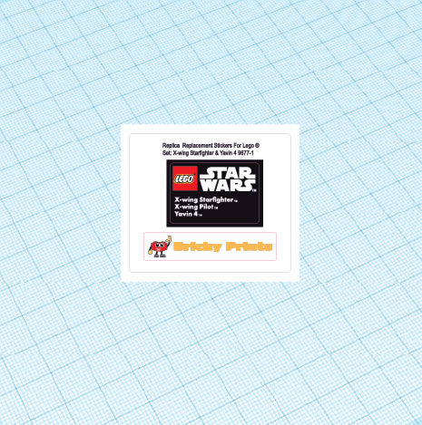 Replica Replacement sticker Set: X-wing Starfighter & Yavin 4 9677