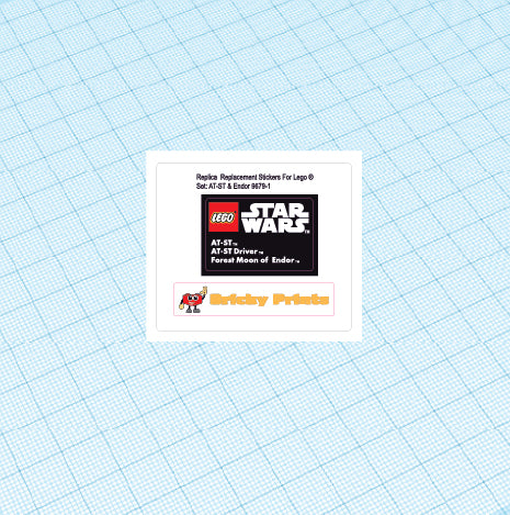 Replica Replacement sticker Set: AT-ST & Endor 9679