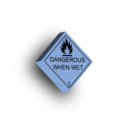 GHS 2x2 Tile: Water Reactive Hazard Class 3 Dangerous When Wet