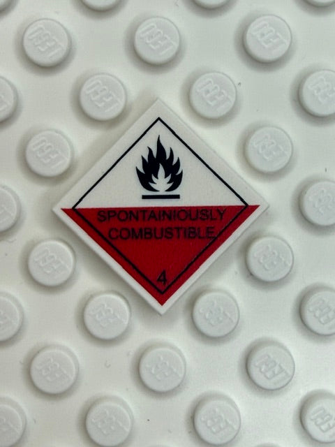 GHS 2x2 Tile: Flammable Spontainiously Combustible