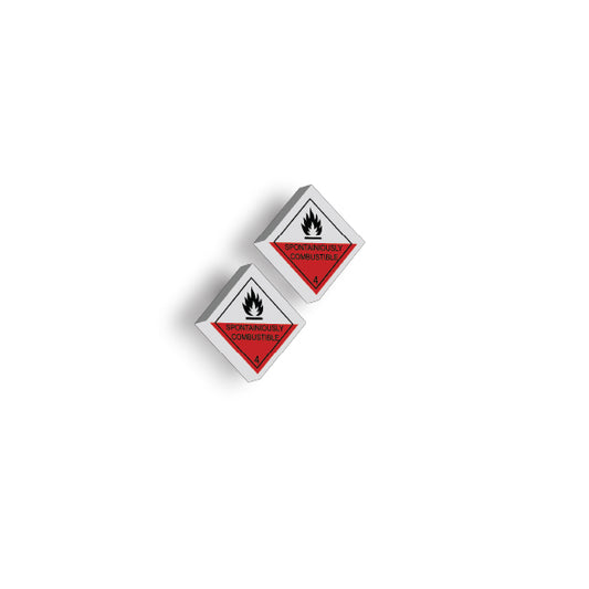 GHS 1x1 Tile: Flammable Spontainiously Combustible