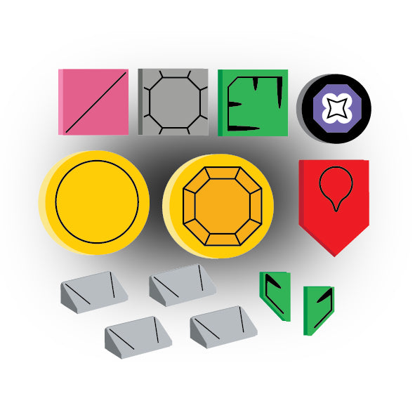 UV Printed Sticker Replacement Sets: Kanto Region Badge Collection 40892