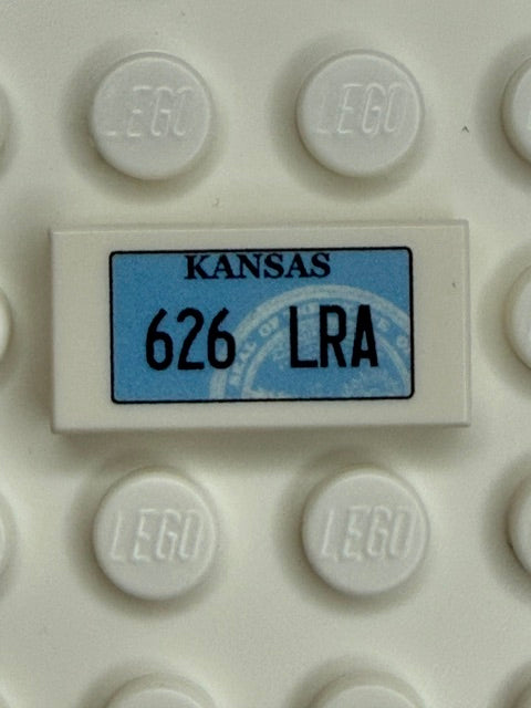 KS: US Based License Plate 1x2 Tile