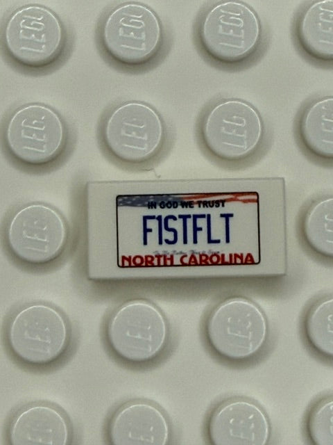 NC: US Based License Plate 1x2 Tile