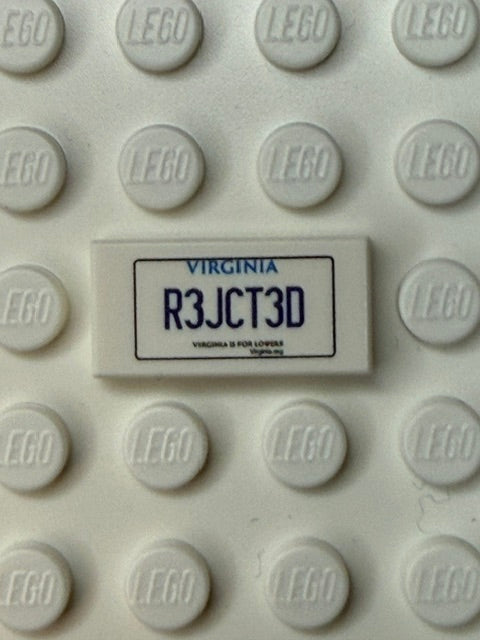 VA: US Based License Plate 1x2 Tile
