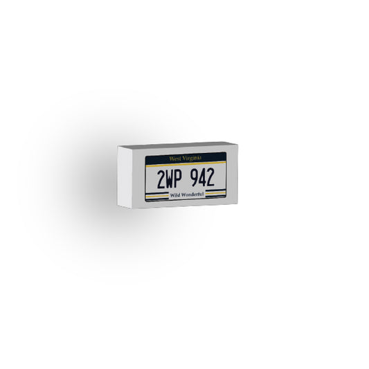 WV: US Based License Plate 1x2 Tile