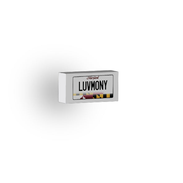 MD: US Based License Plate 1x2 Tile