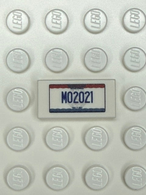 MO: US Based License Plate 1x2 Tile