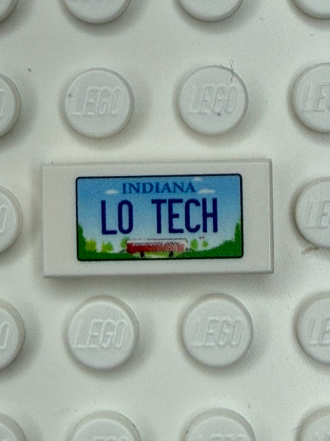 IN: US Based License Plate 1x2 Tile
