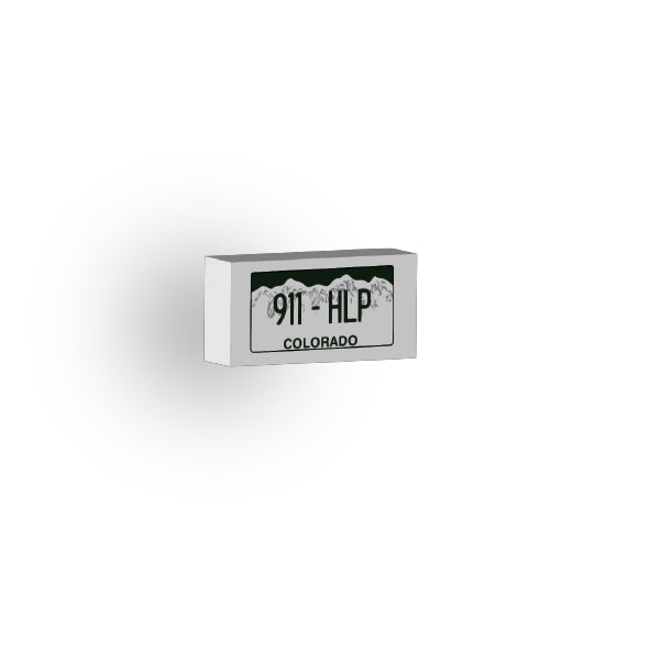 CO: US Based License Plate 1x2 Tile