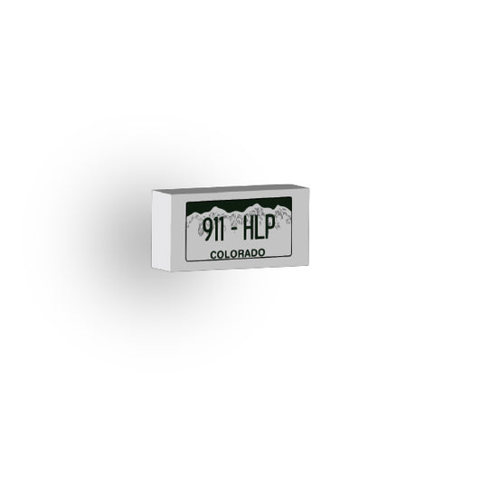 CO: US Based License Plate 1x2 Tile