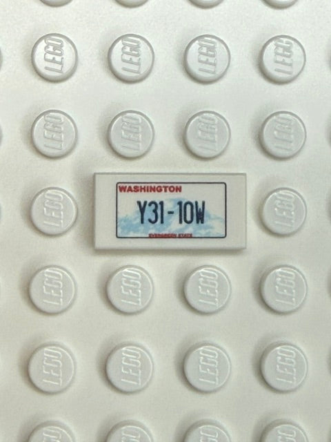 WA: US Based License Plate 1x2 Tile