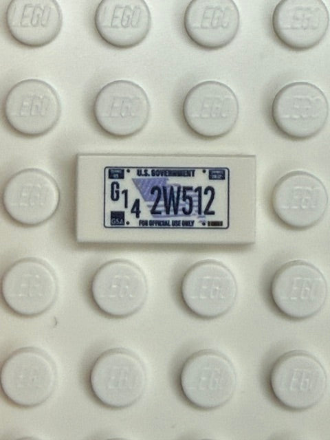Government V2: US Based License Plate 1x2 Tile