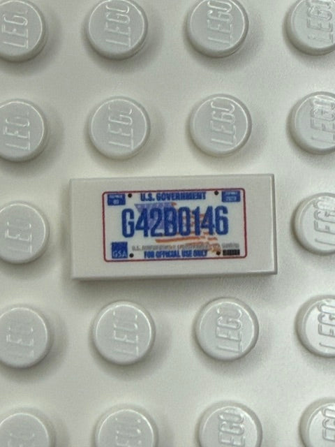 Government V3: US Based License Plate 1x2 Tile