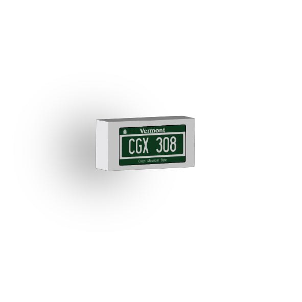 VT: US Based License Plate 1x2 Tile