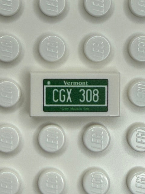 VT: US Based License Plate 1x2 Tile
