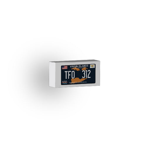 Virgin Islands: US Based License Plate 1x2 Tile