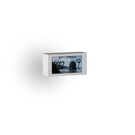 American Samoa: US Based License Plate 1x2 Tile