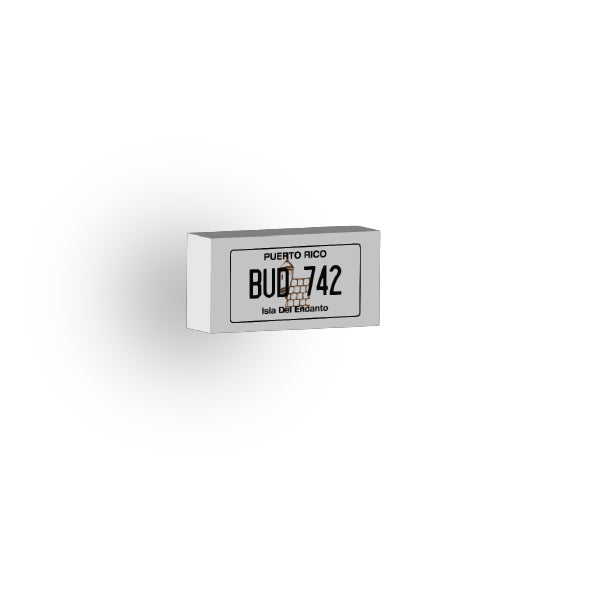 Puerto Rico: US Based License Plate 1x2 Tile