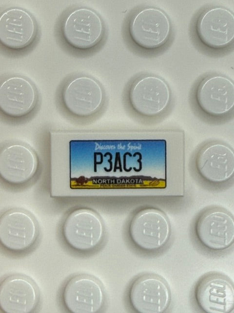ND: US Based License Plate 1x2 Tile