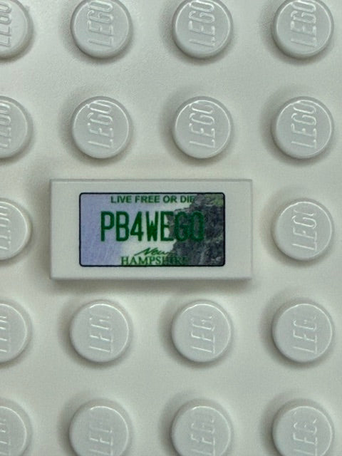NH: US Based License Plate 1x2 Tile