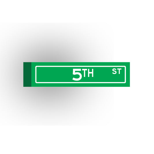Street Sign 1x4 Tile: 5TH Street
