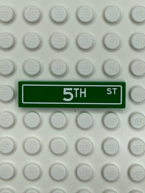 Street Sign 1x4 Tile: 5TH Street