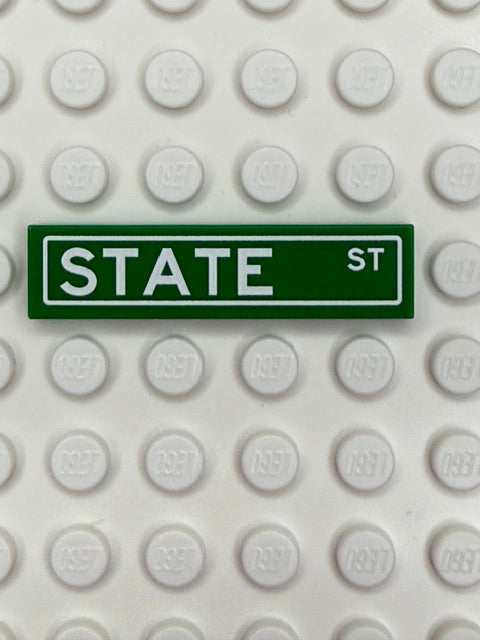 Street Sign 1x4 Tile: State Street