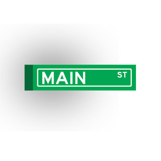 Street Sign 1x4 Tile: Main Street