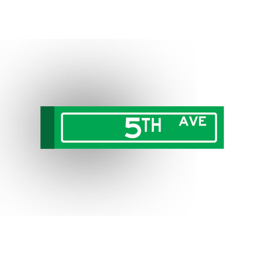 Street Sign 1x4 Tile: 5th Avenue