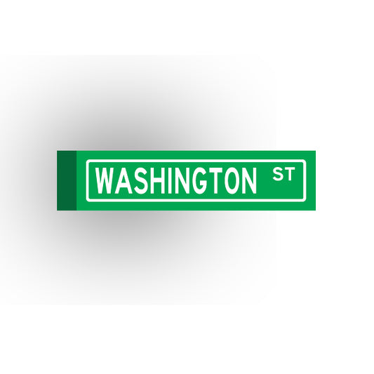Street Sign 1x4 Tile: Washington Street