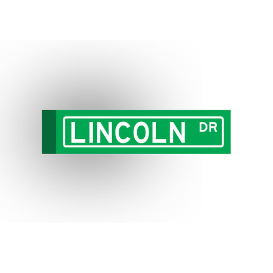 Street Sign 1x4 Tile: Lincoln Dr