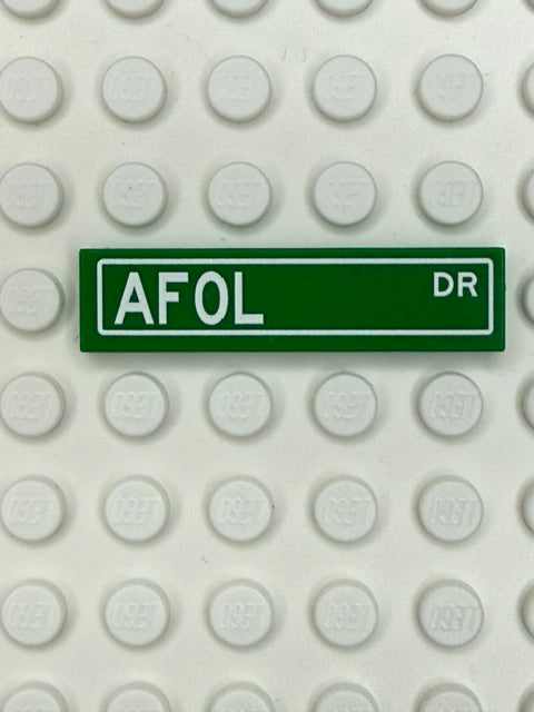 Street Sign 1x4 Tile: AFOL Drive