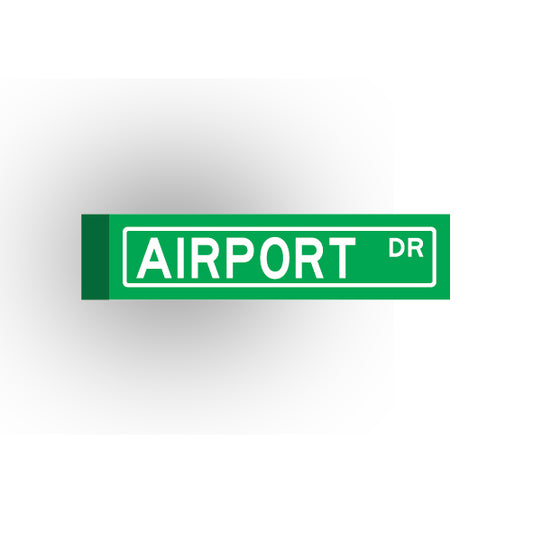 Street Sign 1x4 Tile: Airport Drive