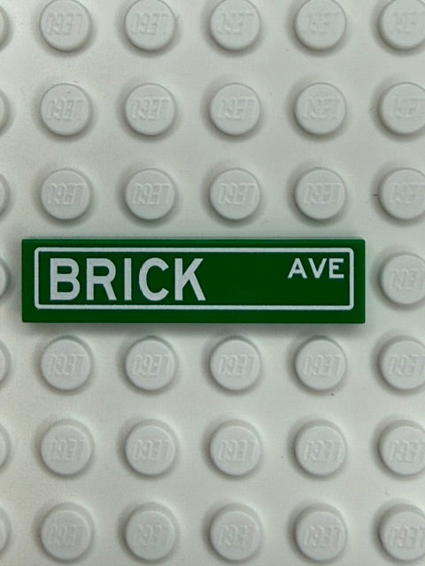Street Sign 1x4 Tile: Brick Avenue