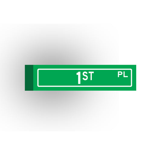Street Sign 1x4 Tile: 1st Place