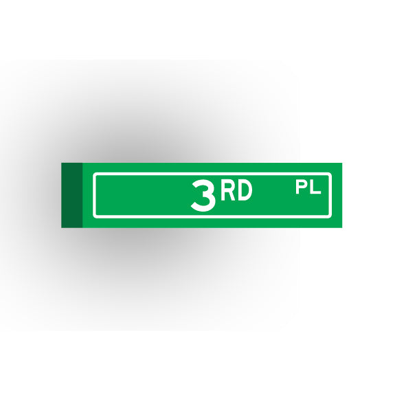 Street Sign 1x4 Tile: 3rd Place