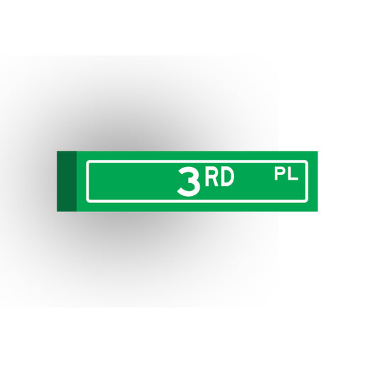 Street Sign 1x4 Tile: 3rd Place